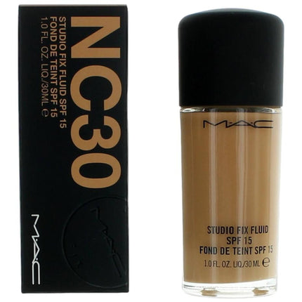 MAC Women's Foundation - Studio Fix Fluid SPF15 Long-Wearing Oil-Free, NC30, 1 oz ,