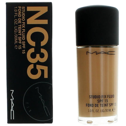 MAC Women's Foundation - Studio Fix Fluid SPF15 Long-Wearing Oil-Free, NC35, 1 oz ,
