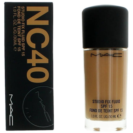 MAC Women's Foundation - Studio Fix Fluid SPF15 Long-Wearing Oil-Free, NC40, 1 oz ,