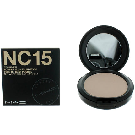 MAC Women's Powder Plus Foundation - Studio Fix Long-Wearing, NC15, 0.52 oz ,