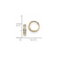 Madi K Kid's 14k 2mm CZ Huggie Hoops ,