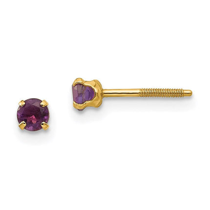 Madi K Kid's 14k 3mm Amethyst Earrings ,