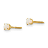 Madi K Kid's 14k 3mm Opal Earrings ,