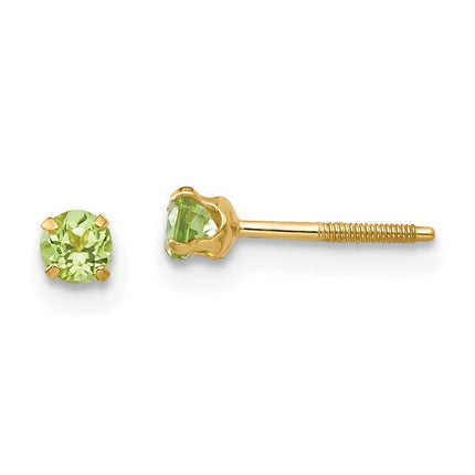 Madi K Kid's 14k 3mm Peridot Earrings ,
