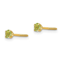 Madi K Kid's 14k 3mm Peridot Earrings ,