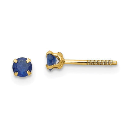 Madi K Kid's 14k 3mm Sapphire Birthstone Earrings ,