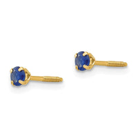 Madi K Kid's 14k 3mm Sapphire Birthstone Earrings ,