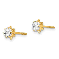 Madi K Kid's 14k 4mm Synthetic (Apr) Screwback Earrings ,