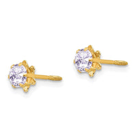 Madi K Kid's 14k  4mm Synthetic (Jun) Screwback Earrings ,