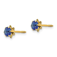 Madi K Kid's 14k 4mm Synthetic (Sep) Screwback Earrings ,