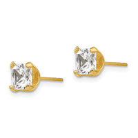 Madi K Kid's 14k 5mm Square CZ Post Earrings ,