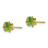 Madi K Kid's 14k 5mm Synthetic (Aug) Earrings ,