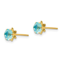 Madi K Kid's 14k 5mm Synthetic (Mar) Earrings ,