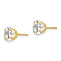 Madi K Kid's 14k 6.5mm CZ Post Earrings ,