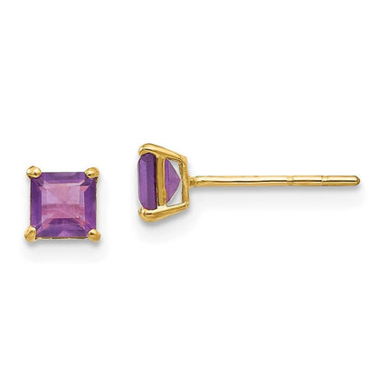 Madi K Kid's 14k Amethyst 4mm Square Post Earrings ,