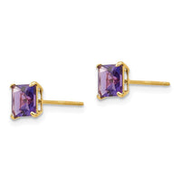 Madi K Kid's 14k Amethyst 5mm Square Post Earrings ,