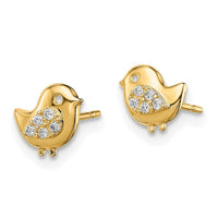 Madi K Kid's 14k Bird CZ Stud Earrings ,