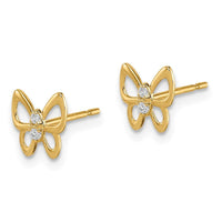 Madi K Kid's 14k Butterfly CZ Stud Earrings ,