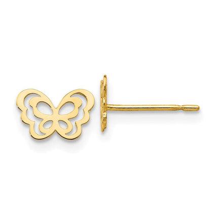 Madi K Kid's 14k   Butterfly Post Earrings ,