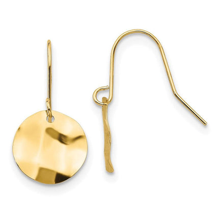 Madi K Kid's 14k Circle Hammered Dangle Earrings ,