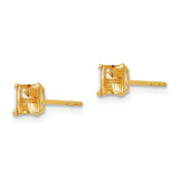 Madi K Kid's 14k Citrine 4mm Square Post Earrings ,