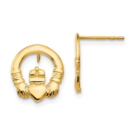 Madi K Kid's 14k  Claddagh Post Earrings ,