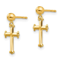 Madi K Kid's 14k Cross Dangle Post Earrings ,