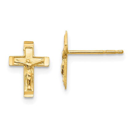 Madi K Kid's 14k Crucifix Post Earrings ,