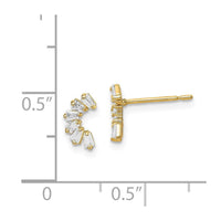 Madi K Kid's 14k CZ Arch Post Earrings ,