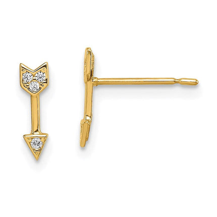 Madi K Kid's 14k CZ Arrow Post Earrings ,
