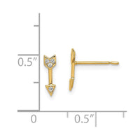 Madi K Kid's 14k CZ Arrow Post Earrings ,
