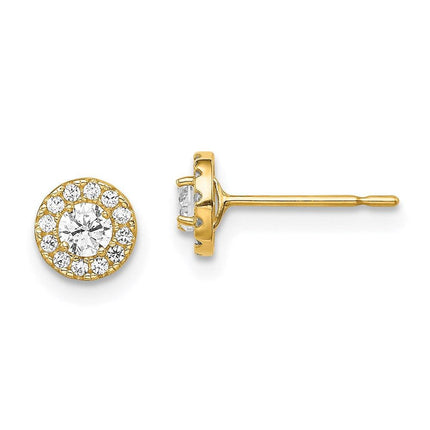 Madi K Kid's 14k CZ CirclePost Earrings ,