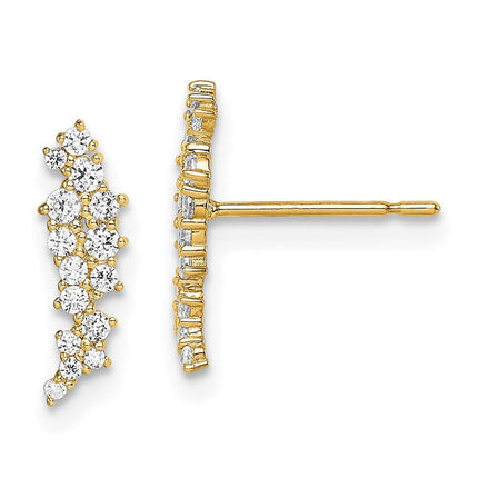 Madi K Kid's 14k CZ Cluster Post Earrings ,