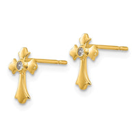 Madi K Kid's 14k CZ Cross Post Earrings ,