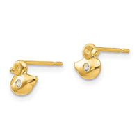 Madi K Kid's 14k CZ Duck Post Earrings ,