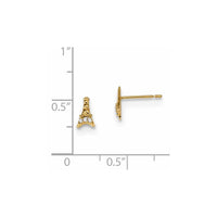 Madi K Kid's 14k CZ Eiffel Tower Post Earrings ,