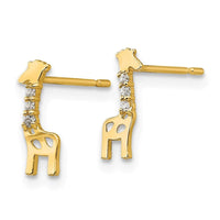 Madi K Kid's 14k CZ Giraffe Post Earrings ,