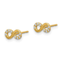 Madi K Kid's 14k CZ Infinity Symbol Post Earrings ,