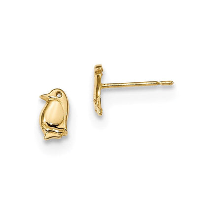 Madi K Kid's 14k CZ Penguin Post Earrings ,