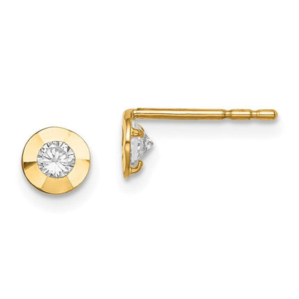 Madi K Kid's 14K  CZ Post Earrings ,