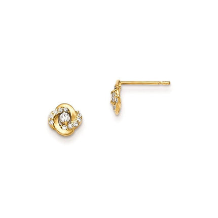 Madi K Kid's 14k CZ Post Earrings ,