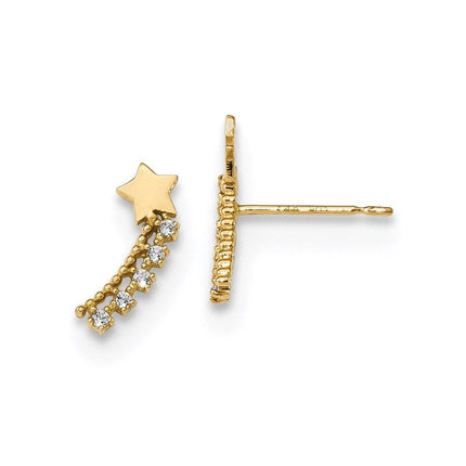 Madi K Kid's 14k CZ Shooting Star Post Earrings ,