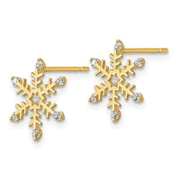 Madi K Kid's 14k CZ Snowflake Post Earrings ,