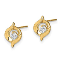 Madi K Kid's 14k CZ Twist Post Earrings ,
