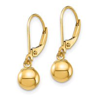 Madi K Kid's 14k  Dangle 6mm Bead Leverback Earrings ,