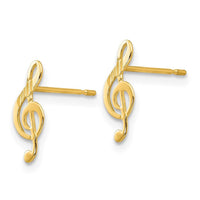 Madi K Kid's 14k D/C Music Note Post Earrings ,