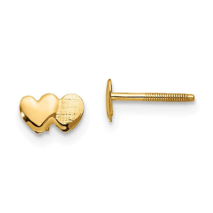 Madi K Kid's 14k Double Heart Earrings ,