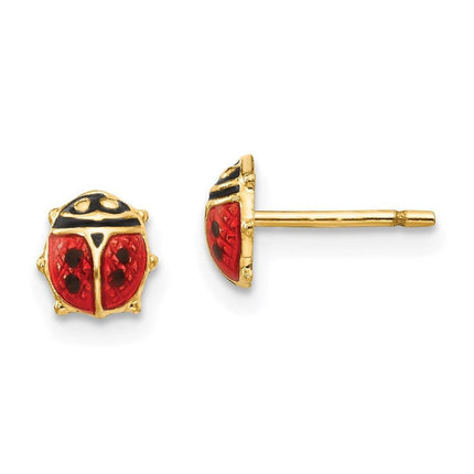 Madi K Kid's 14K Enamel Ladybug Post Earrings ,