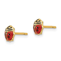 Madi K Kid's 14K Enamel Ladybug Post Earrings ,