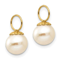 Madi K Kid's 14k FW Cultured Pearl Hoop Enhancers ,